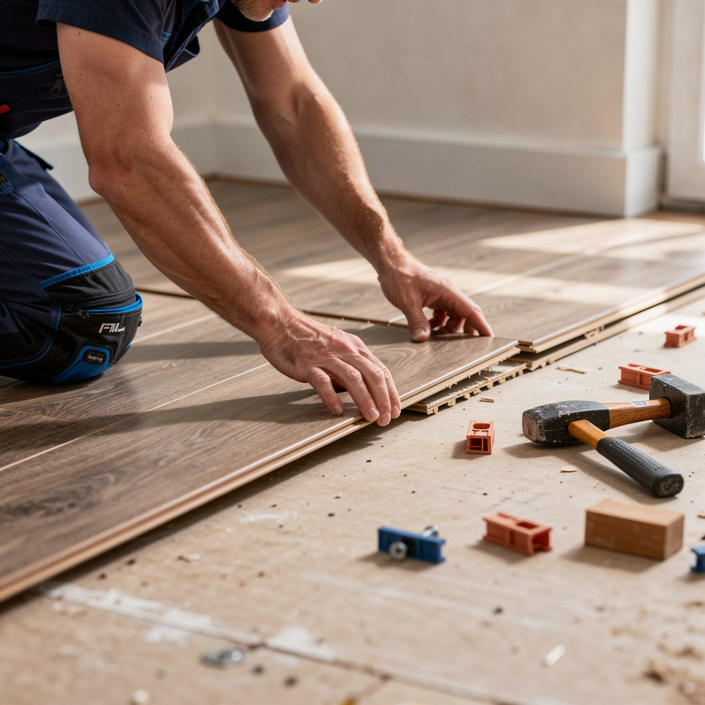 Bodenverlegung Laminat vor Ort