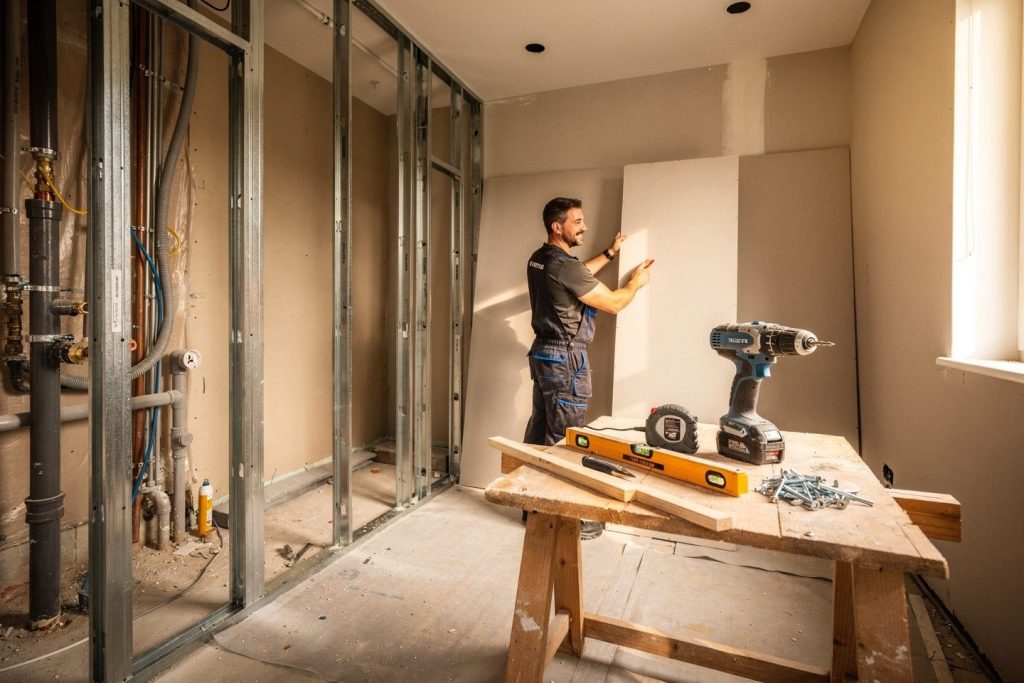 Komplette Badsanierung – vom Gipskarton‑Rahmen bis zur fertigen Wand – Dorsch Handwerker-Dienstleistungen